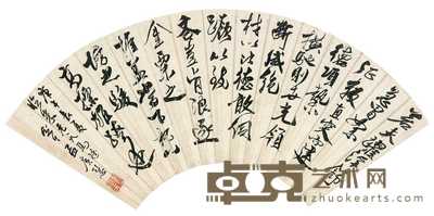 孟广慧 书法扇面 镜心 50×18cm